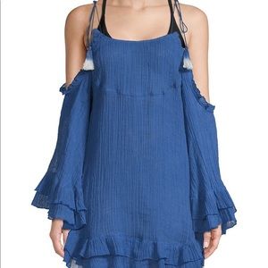 Red Carter Izabel Cold-Shoulder Cover-Up Dress